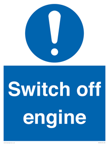 Switch off engine